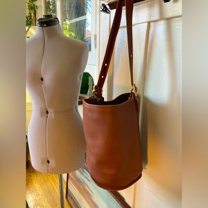 Coach Brown Leather Large Bucket Bag